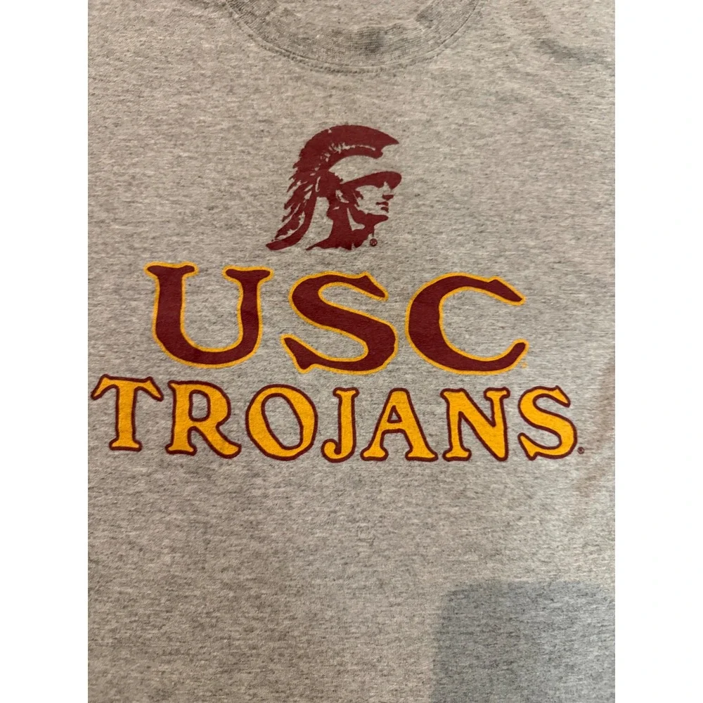 Vintage Soffe USC Trojans T Shirt Youth XL Heather Gray NCAA College Graphic Tee